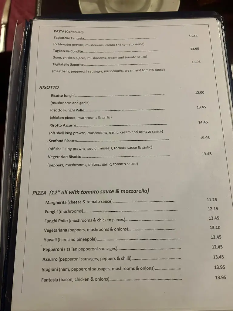 Menu_Azzurro Restaurant Pizzeria_Arbroath_image_2