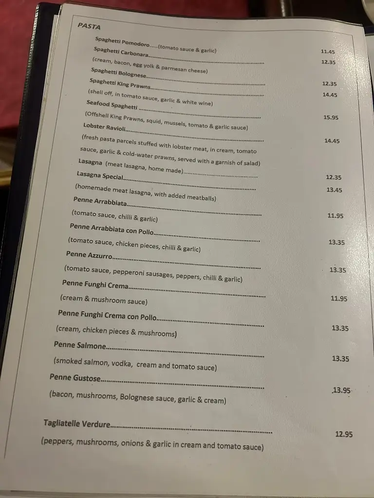 Menu_Azzurro Restaurant Pizzeria_Arbroath_image_3