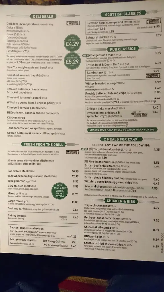 Menu_The Corn Exchange - JD Wetherspoon_Arbroath_image_3