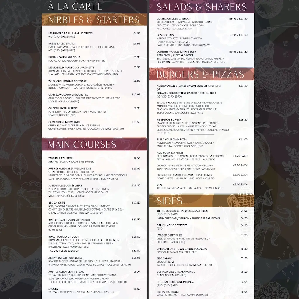 Menu_The Tavern, Broom_Bidford-on-Avon_image_4