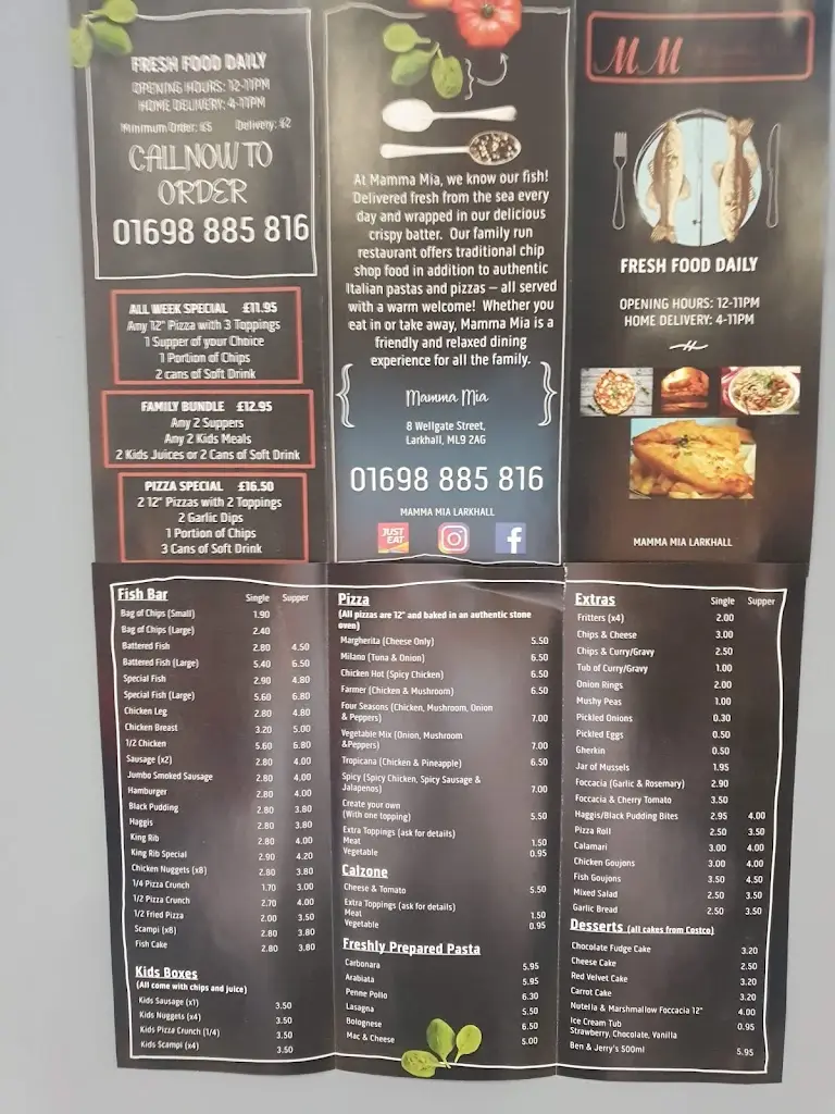 Menu_Mamma Mia Italian Restaurant Larkhall_Ashgill_image_1
