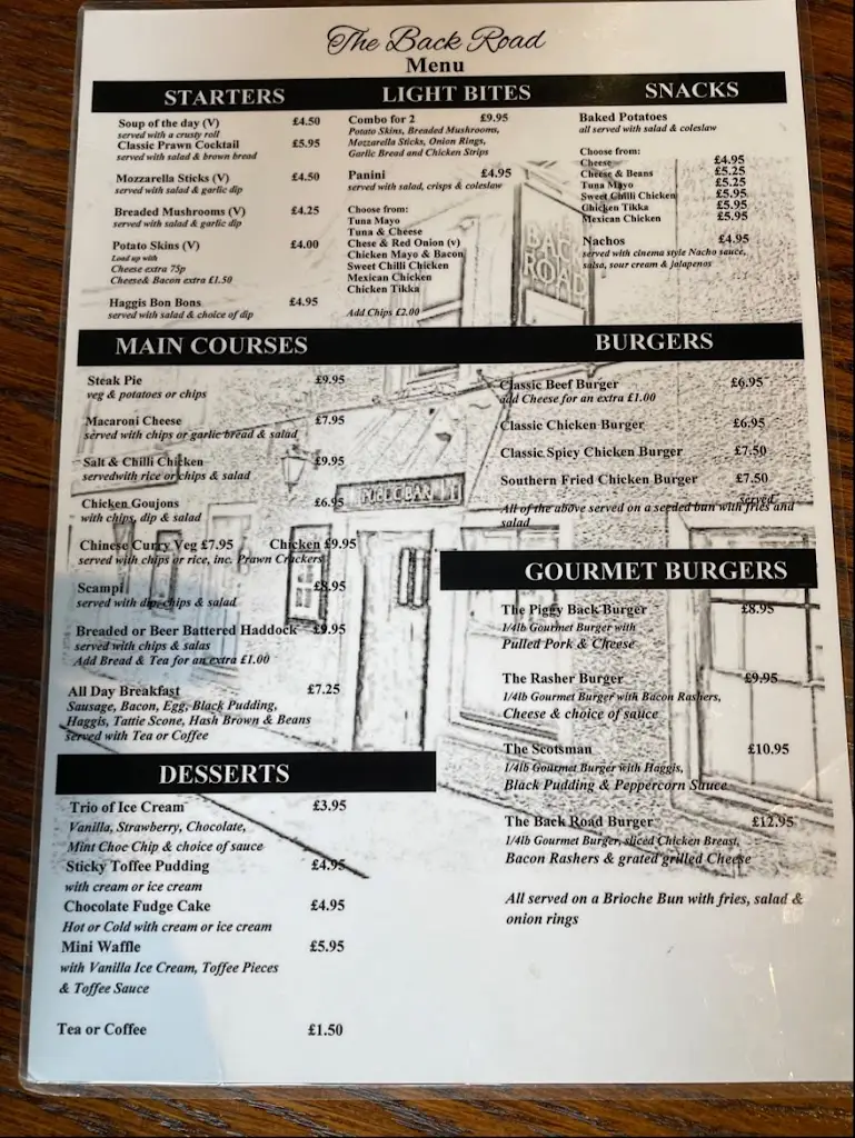 Menu_The Back Road Pub & Restaurant_Ashgill_immagine_1