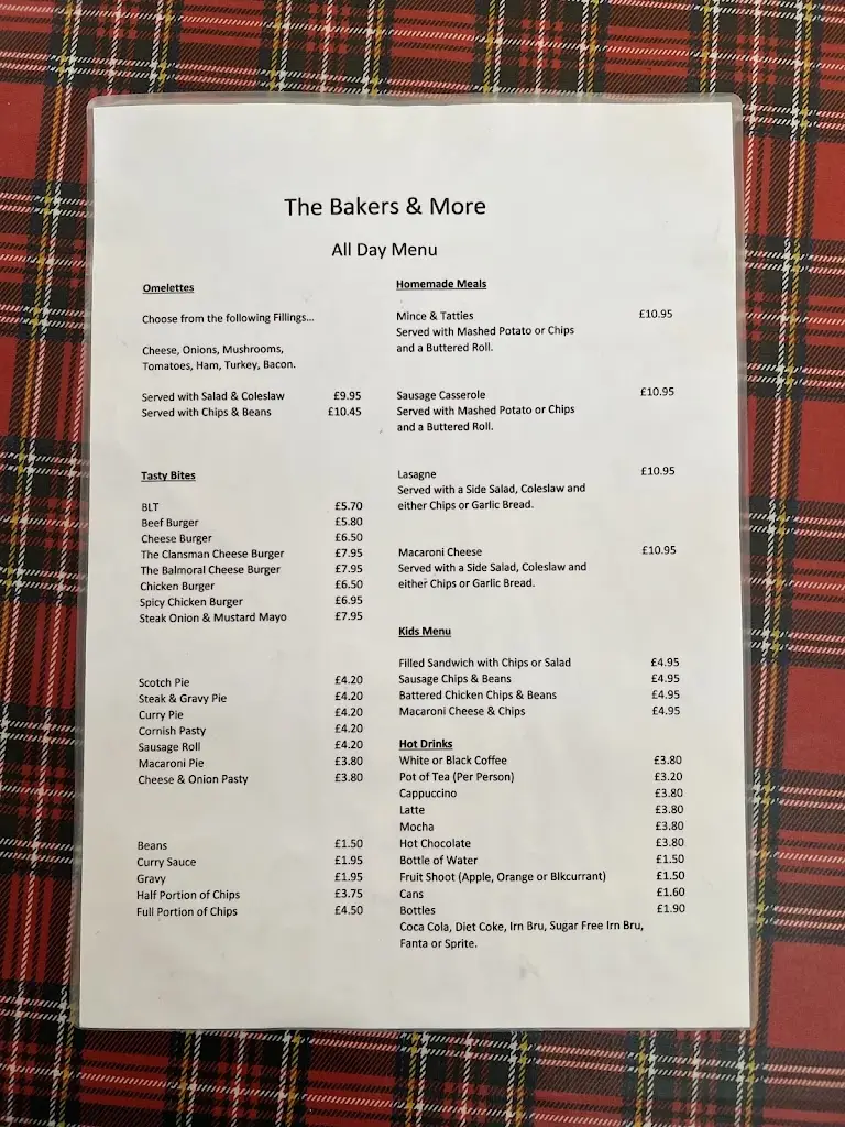 Menu_The Bakers & More_Balfron_image_2