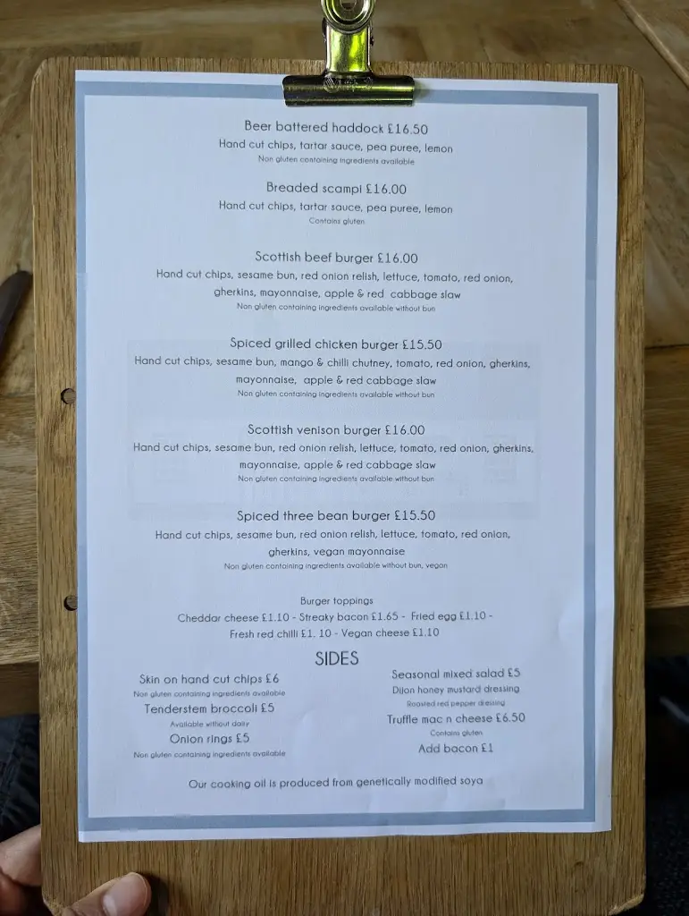 Menu_The Old Mill_Balfron_image_1