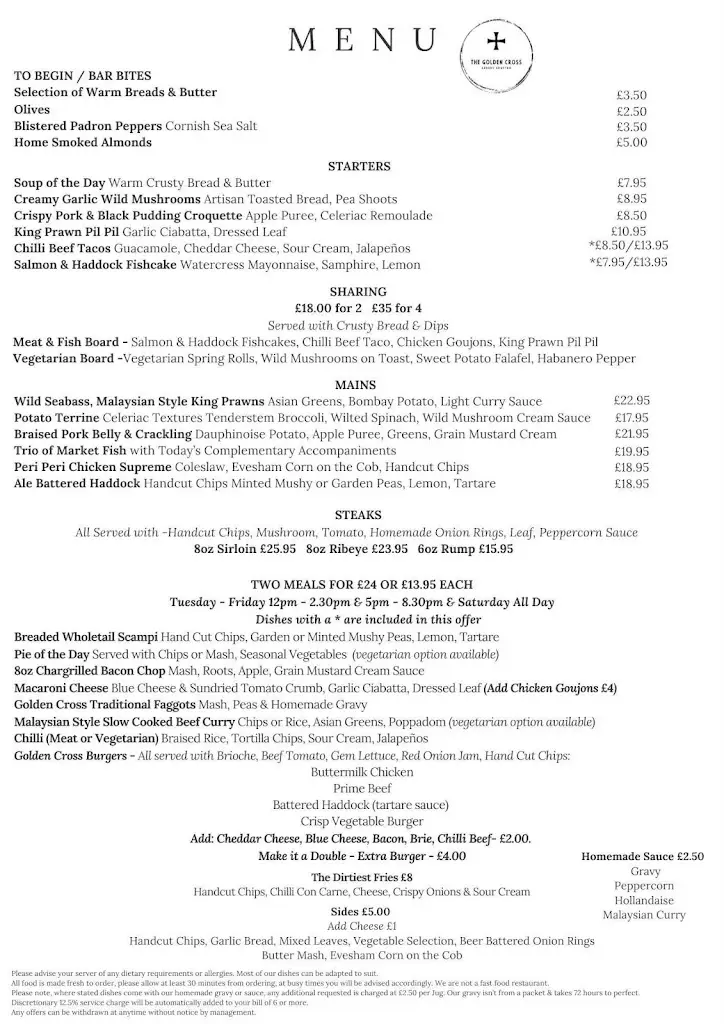 Menu_The Golden Cross_Bidford-on-Avon_image_2