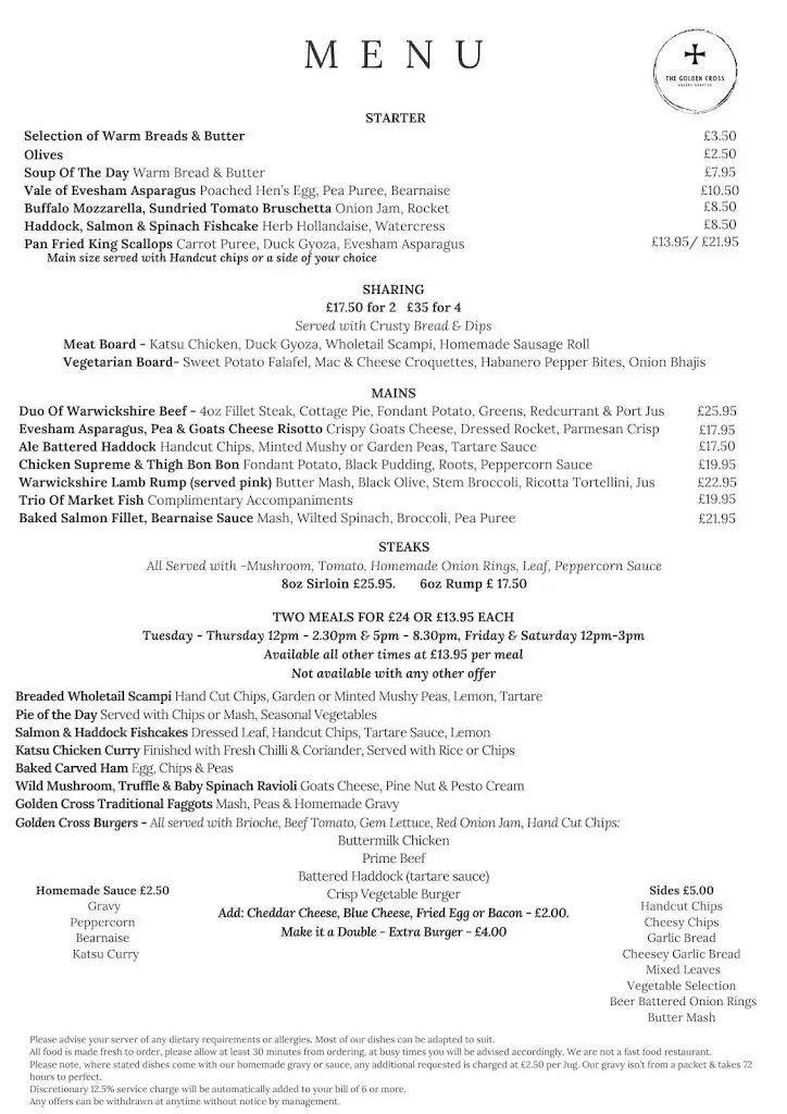 Menu_The Golden Cross_Bidford-on-Avon_image_3