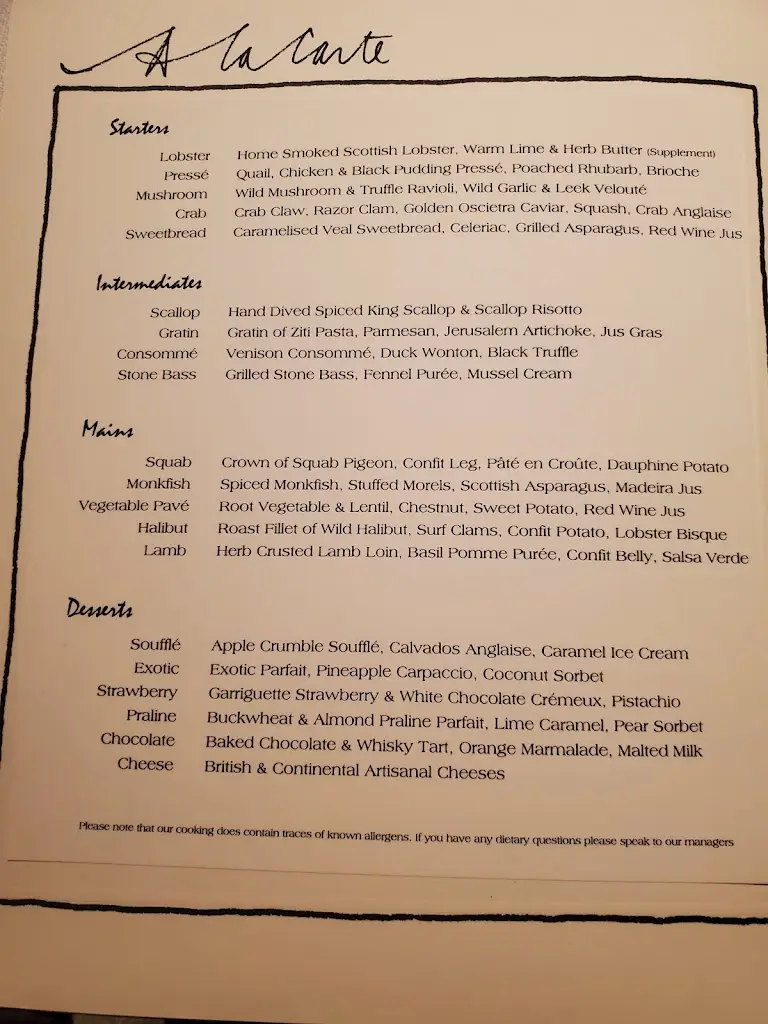 Menu_Restaurant Andrew Fairlie_Auchterarder_image_1