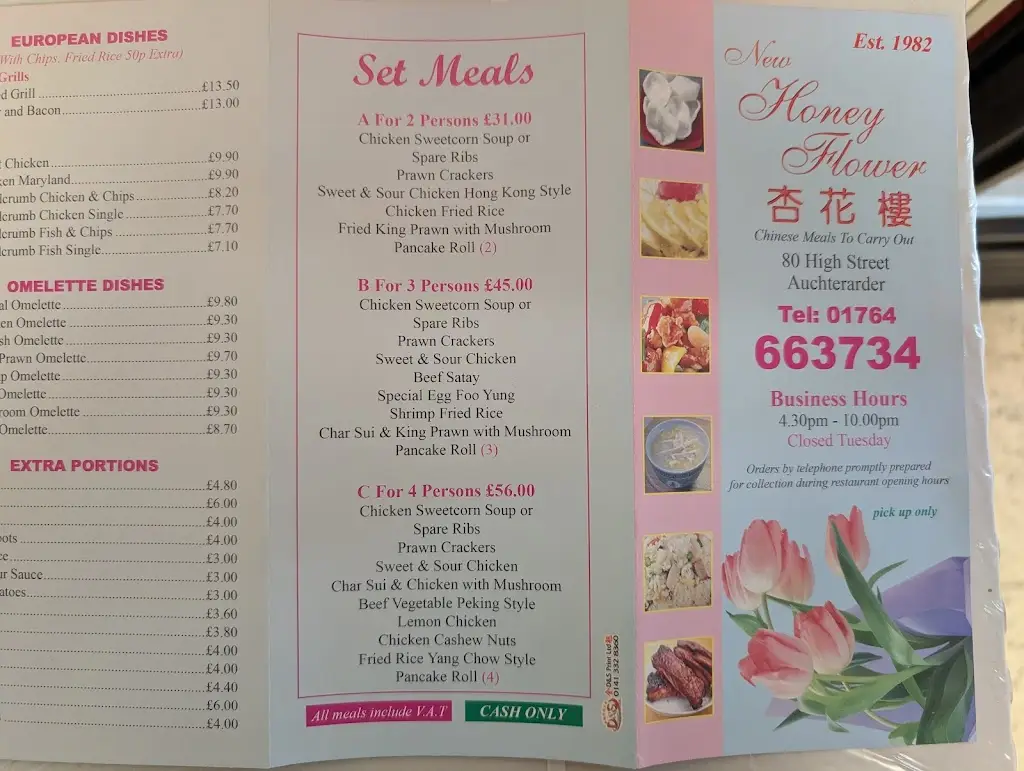 Menu_Honey Flower_Auchterarder_imagen_2