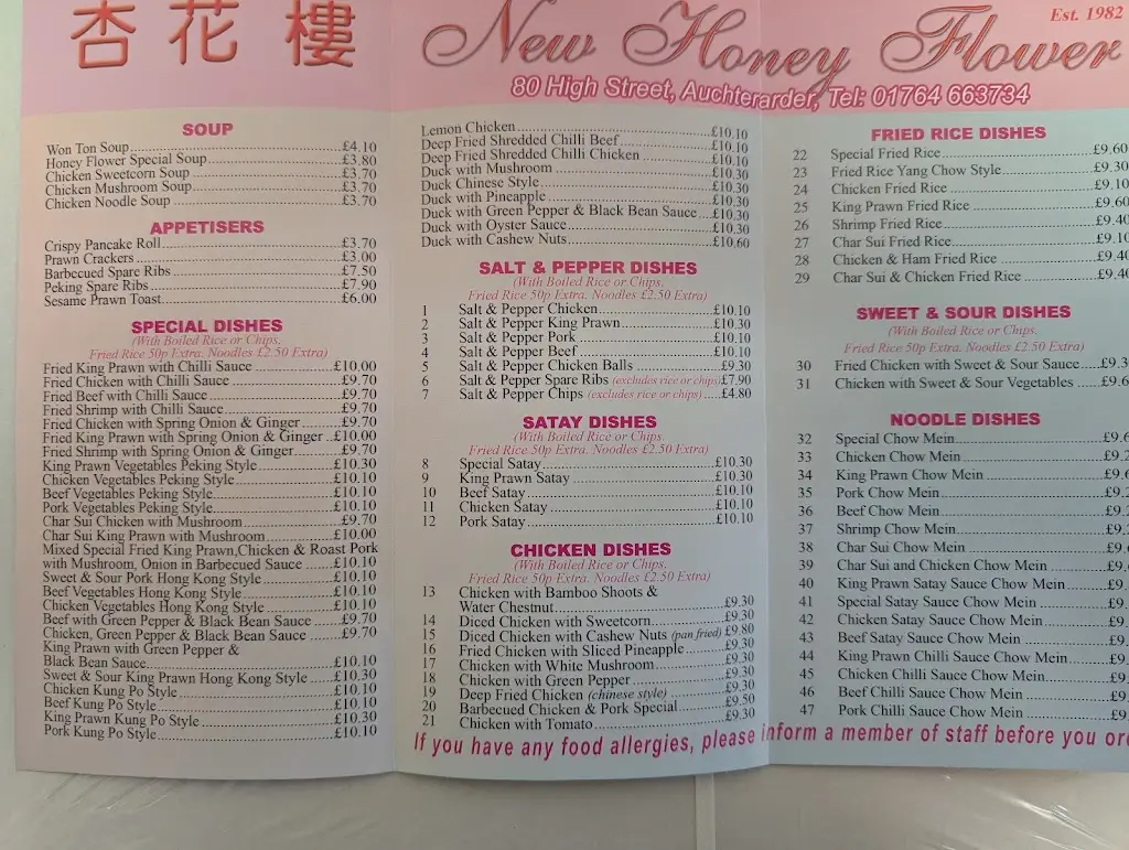 Menu_Honey Flower_Auchterarder_imagen_3