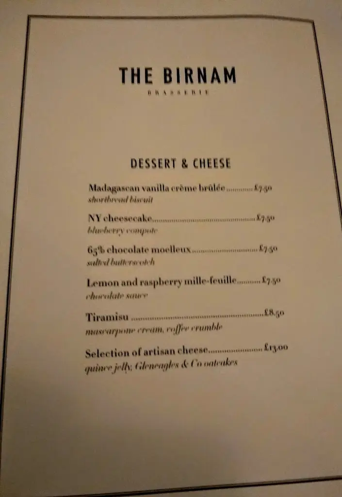 Menu_The Birnam_Auchterarder_image_2
