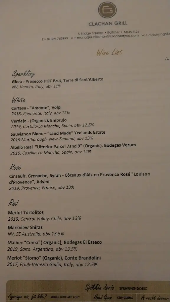 Menu_Clachan Grill_Ballater_image_4