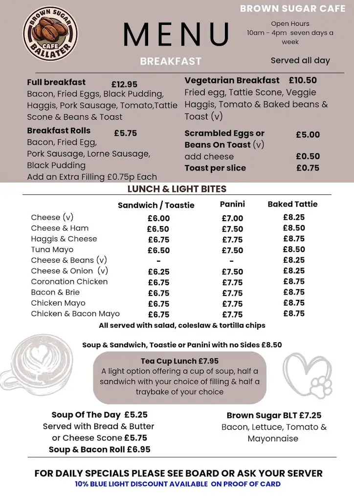 Menu_Brown Sugar Cafe_Ballater_immagine_2