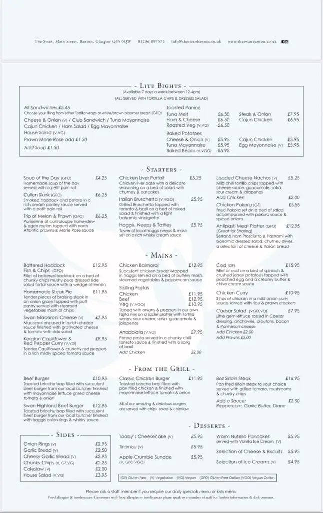 Menu_The Swan_Banknock_image_2