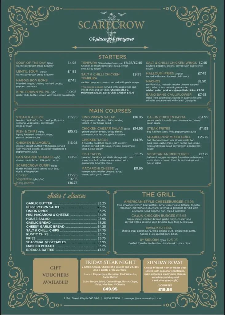Menu_Scarecrow Bar & Grill_Banknock_image_1