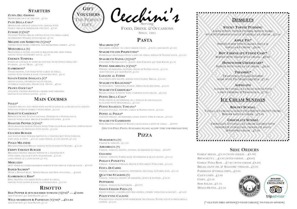 Menu_Cecchini’s Italian restaurant_Ayr_image_2
