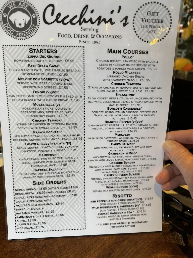 Menu_Cecchini’s Italian restaurant_Ayr_image_4