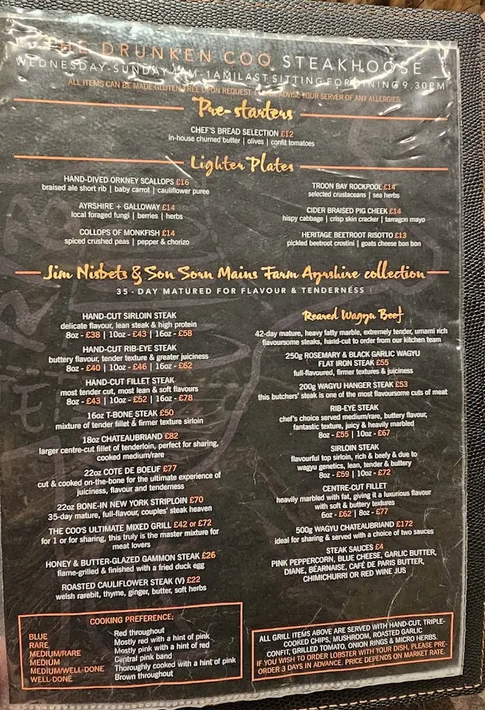 Menu_The Drunken Coo_Ayr_imagen_2