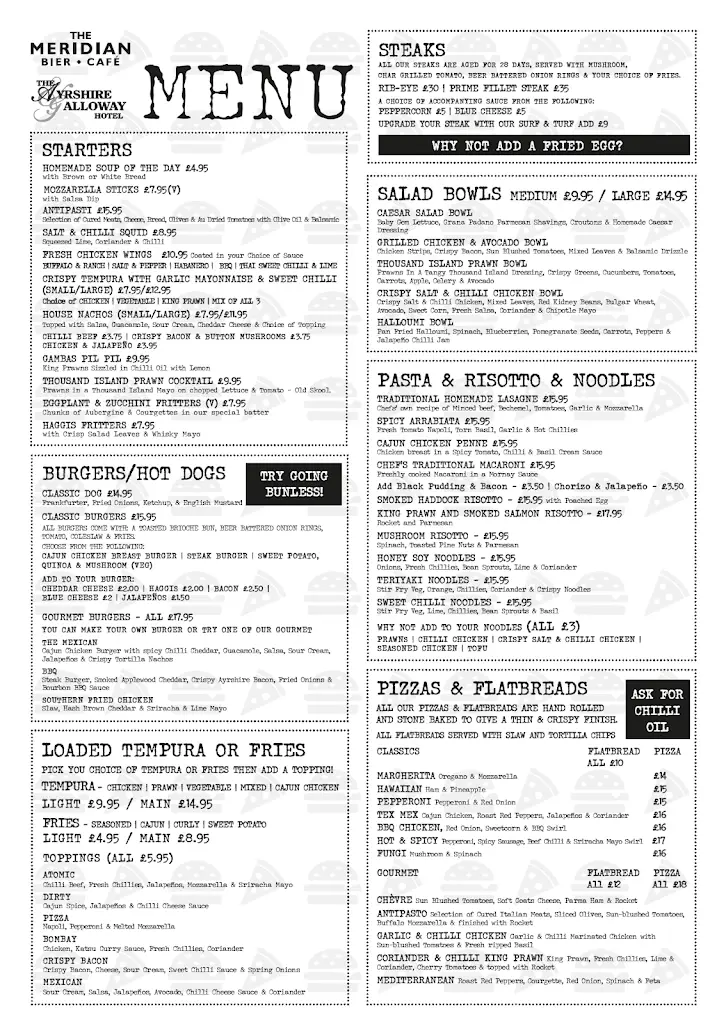 Menu_The Meridian Bier Cafe & Restaurant_Ayr_image_2