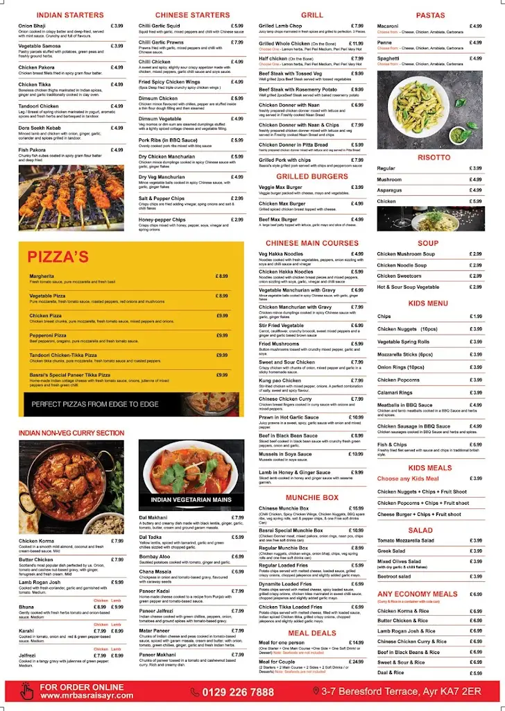 Menu_Mr Basrai's World Cuisine Ayr_Ayr_image_4