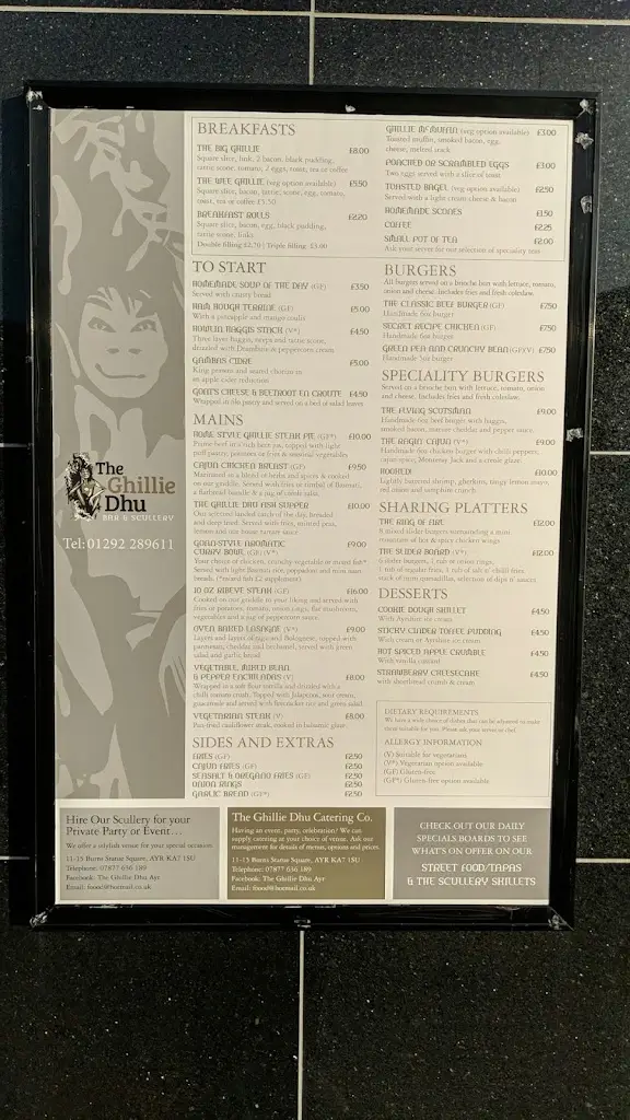 Menu_The Ghillie Dhu_Ayr_image_1