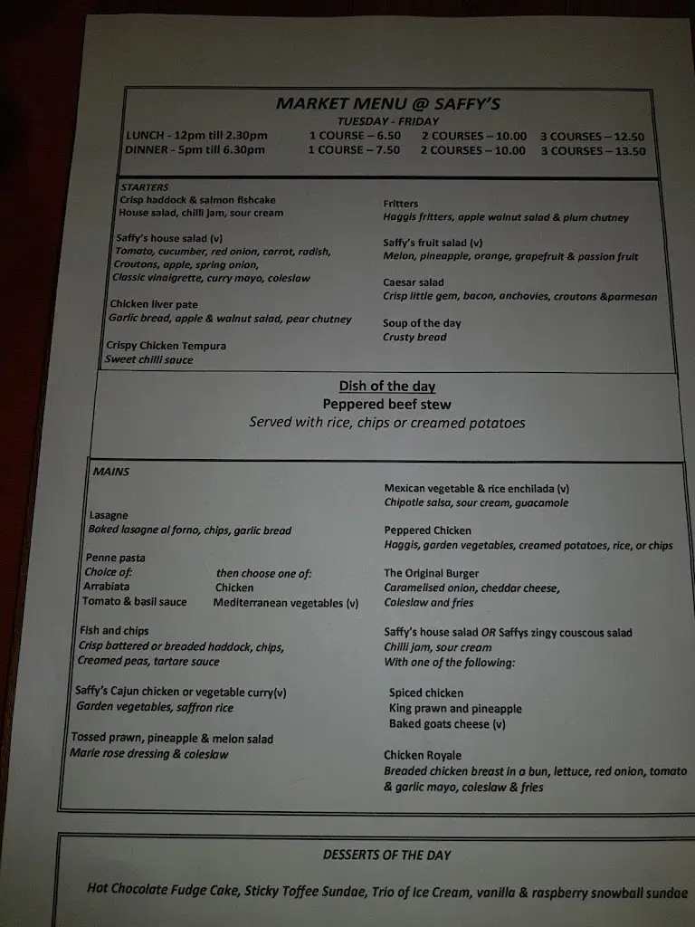 Menu_Saffy's Bistro_Ayr_image_4