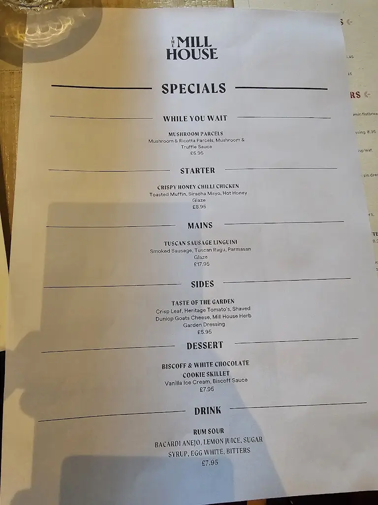 Menu_The Mill House_Beith_image_3