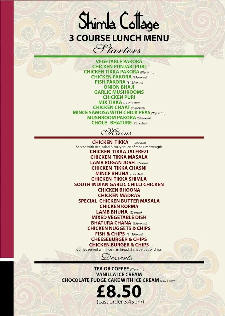 Menu_Shimla Cottage_Bargeddie_image_2