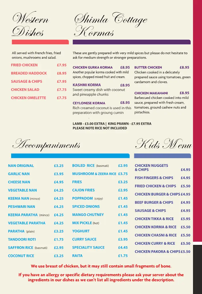 Menu_Shimla Cottage_Bargeddie_image_4