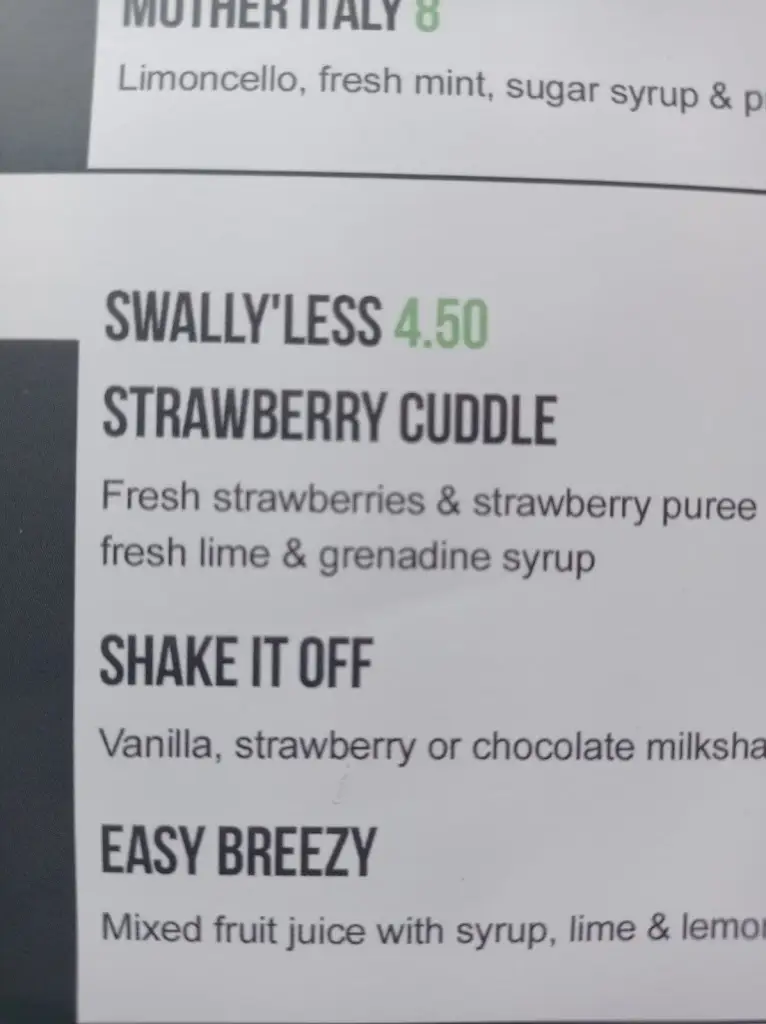 Menu_The Mint_Bargeddie_image_1