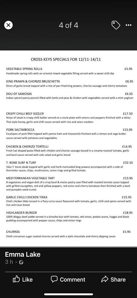 Menu_Cross Keys_Biggar_image_4