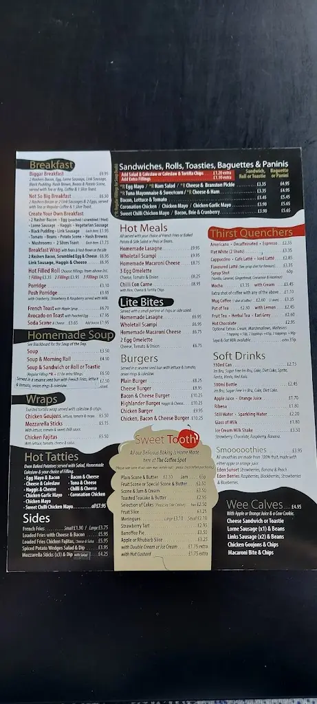 Menu_The Coffee Spot_Biggar_image_1