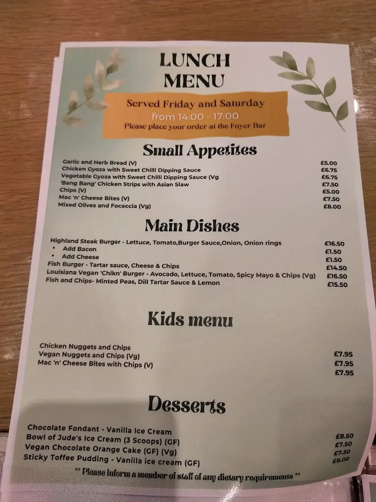 Menu_The Inverdruie Restaurant_Aviemore_image_1