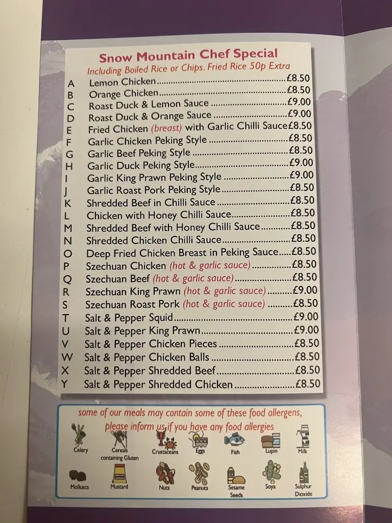 Menu_Snow Mountain Chinese Takeaway_Aviemore_imagen_1