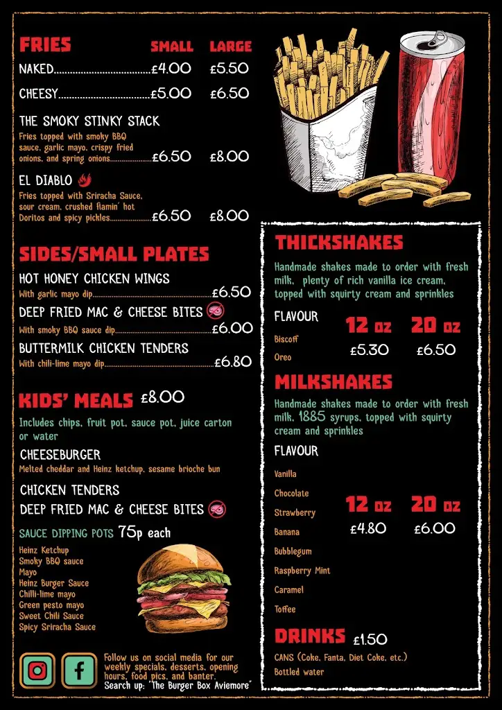 Menu_The Burger Box Aviemore_Aviemore_image_3