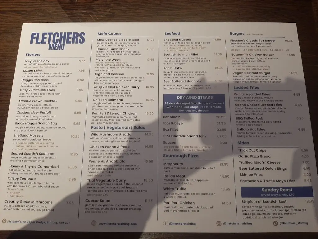 Menu_Fletcher’s - Restaurant, Bar & Rooms_Bannockburn_image_4