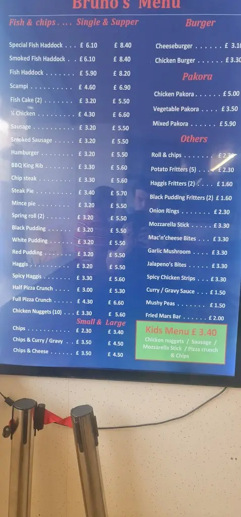 Menu_Bruno's Take Away_Bannockburn_image_2