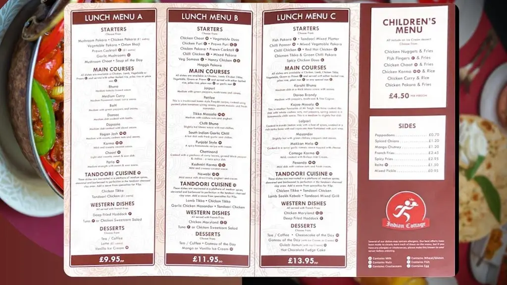 Menu_Indian Cottage_Bannockburn_image_1