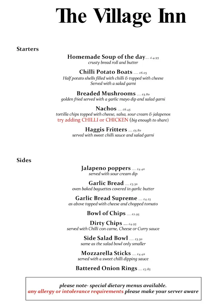 Menu_The Village Inn_Bridge of Earn_image_4
