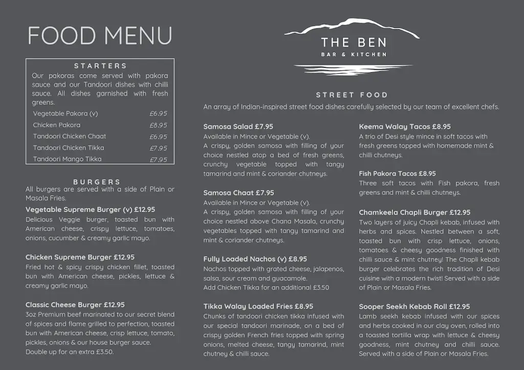 Menu_The Ben Bar & Kitchen_Bonhill_immagine_1