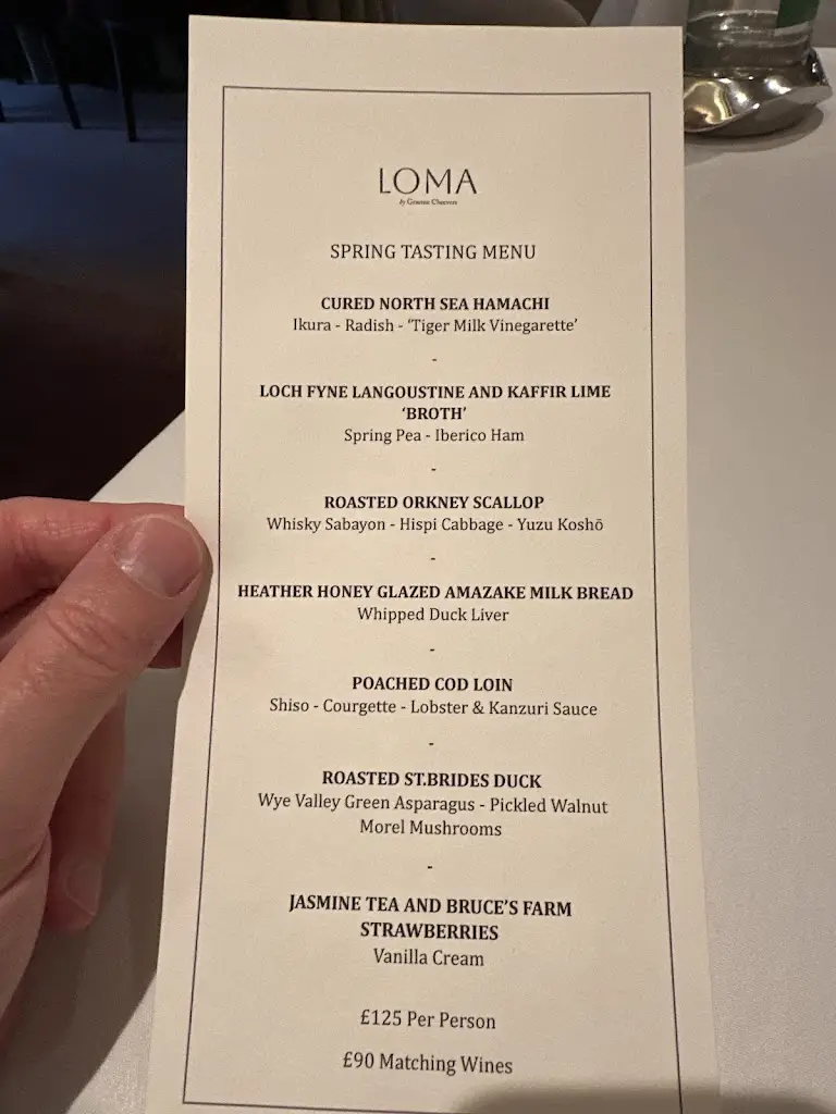 Menu_LOMA by Graeme Cheevers_Bonhill_image_1