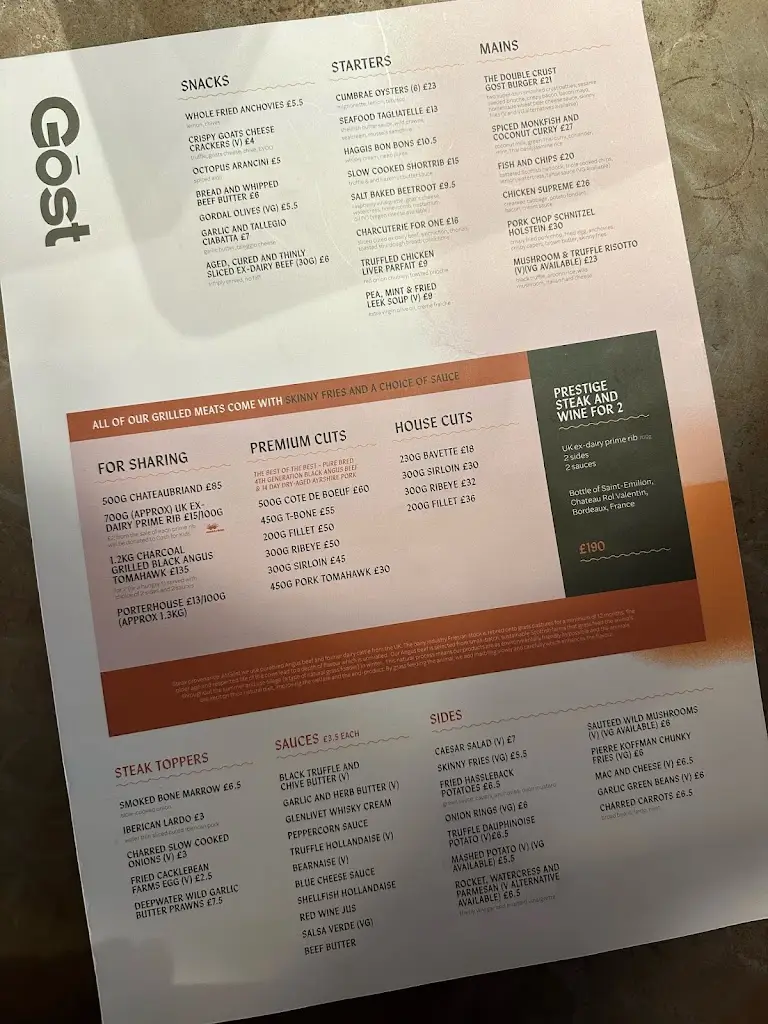 Menu_Gōst Bar & Restaurant_Bothwell_image_1