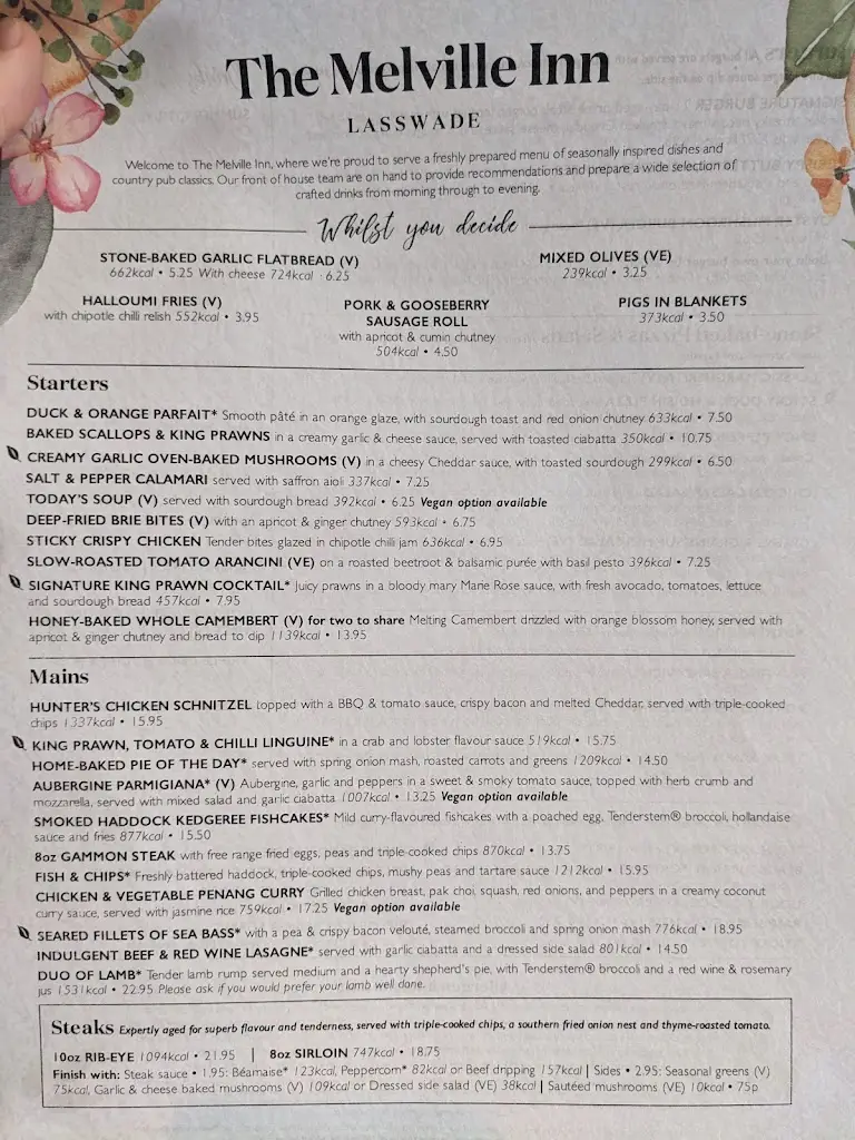 Menü_The Melville Inn_Bonnyrigg_Bild_3