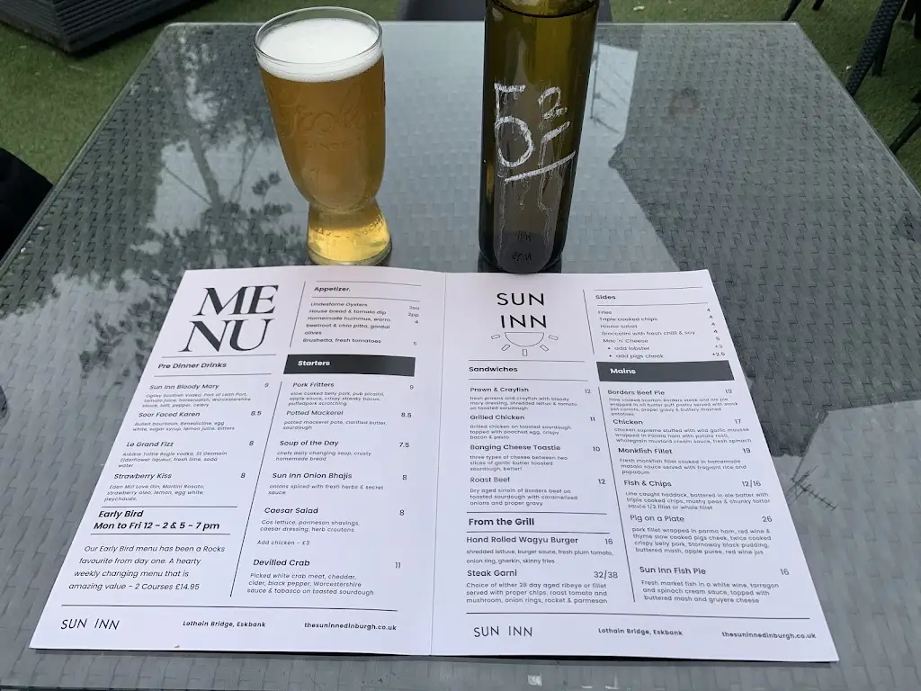 Menu_The Sun Inn_Bonnyrigg_imagen_1