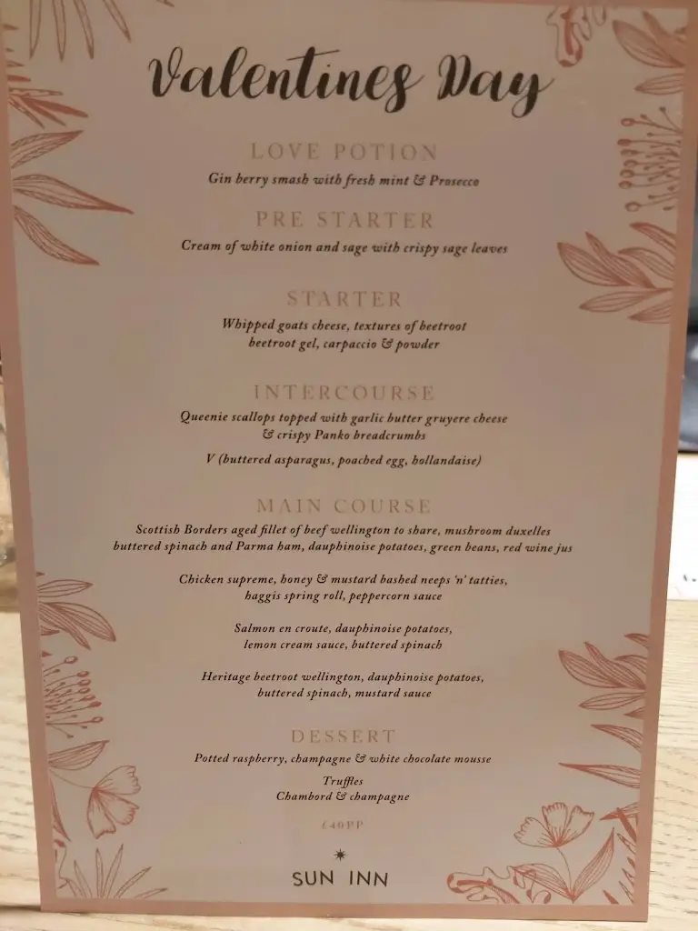 Menu_The Sun Inn_Bonnyrigg_imagen_2