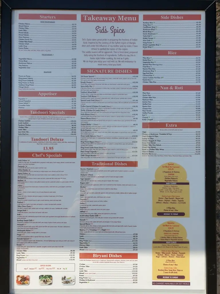 Menu_Sid's Spice_Brora_image_1
