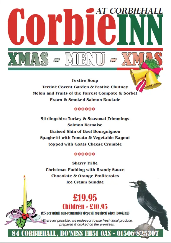 Menu_The Corbie Inn_Bo’ness_image_1
