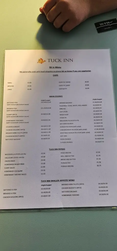 Menu_The Tuck Inn_Brechin_image_1