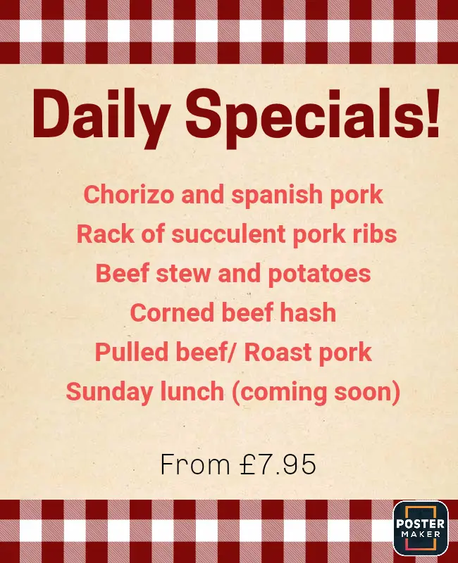 Menu_The Porky Pint_Billingham_image_4