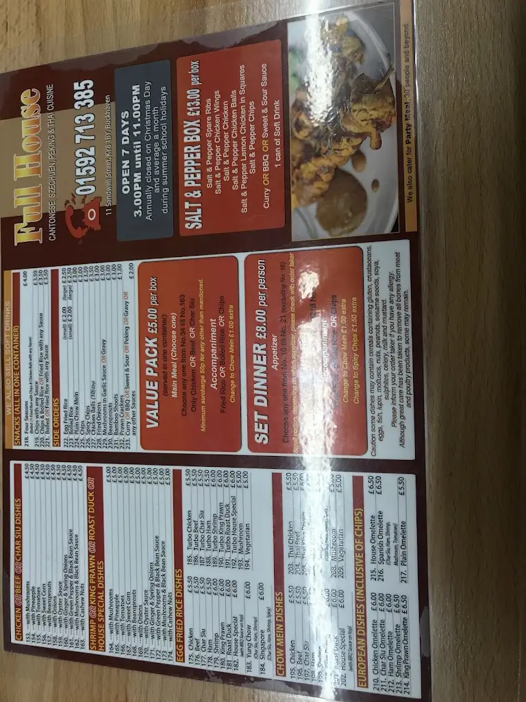 Menu_Full House Chinese_Buckhaven_imagen_2