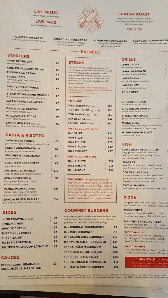 Menu_Mahony's Steak House_Bishopbriggs_immagine_2